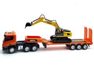 HuiNa 9CH RC Platform Trailer and 6CH Excavator 2.4Ghz Set 1:24 CY1319