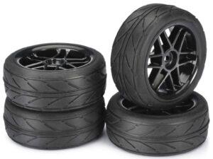 Wheel Set Onroad "6 Spoke / Profile" Black 1:10 (4 Pcs)