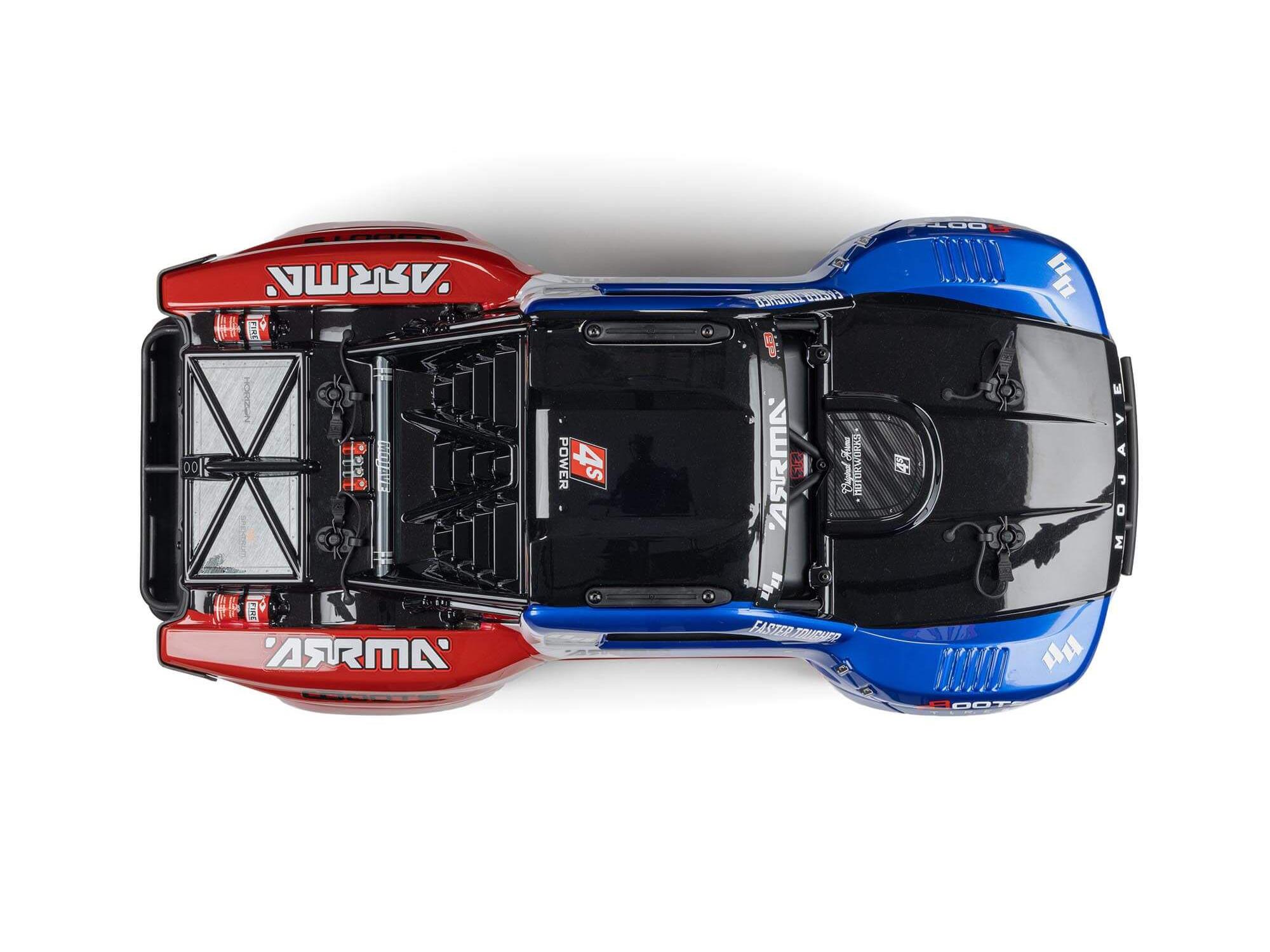 Arrma 1/8 MOJAVE 4S 4X4 BLX DT (with Centre Diff) RTR Blue C-ARA4404T2 - Image 8