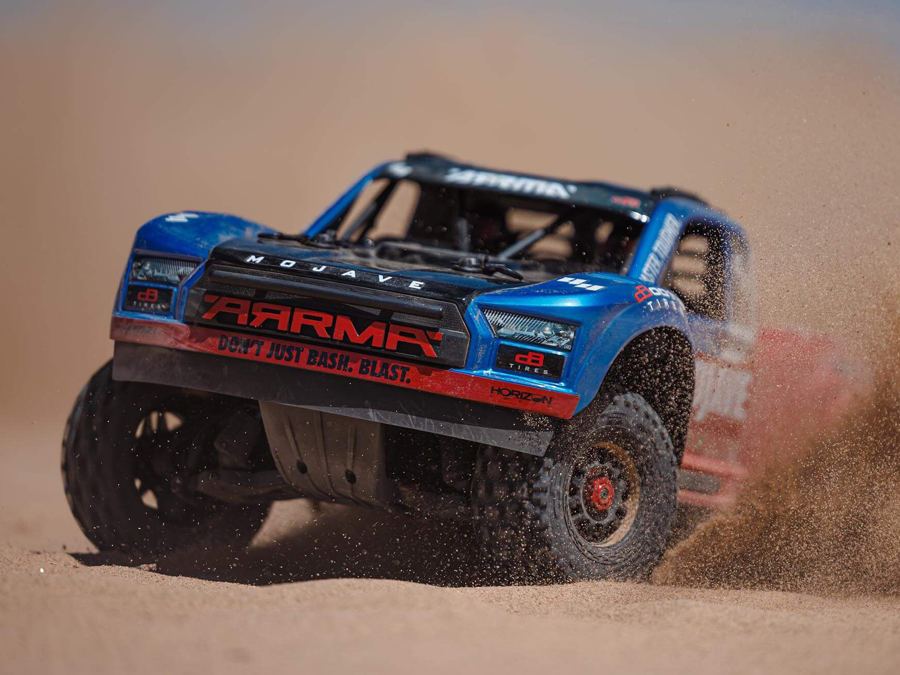 Arrma 1/8 MOJAVE 4S 4X4 BLX DT (with Centre Diff) RTR Blue C-ARA4404T2 - Image 23