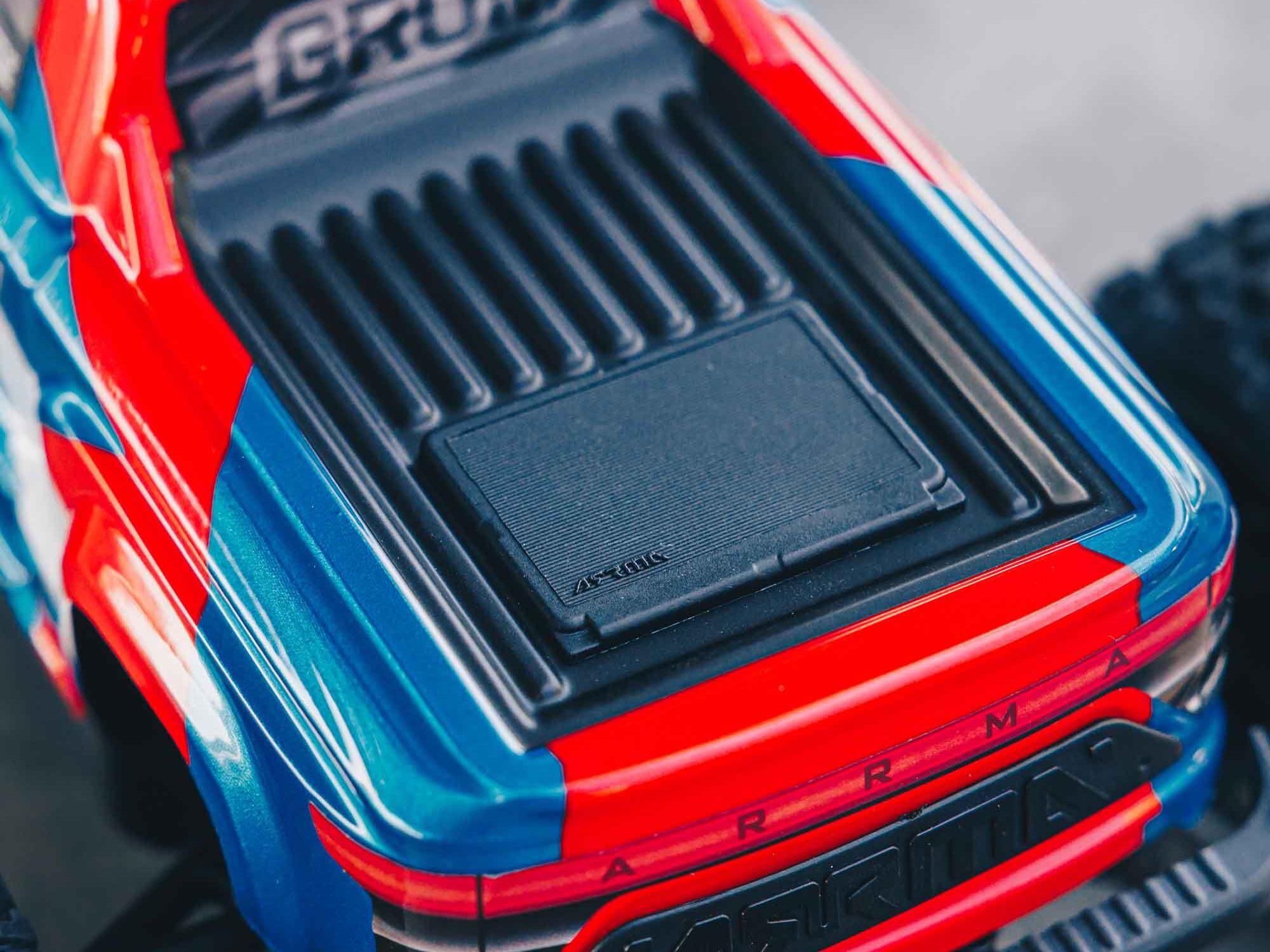 Arrma 1/18 GRANITE GROM MEGA 4X4 MT with Battery & Charger Blue - Image 16