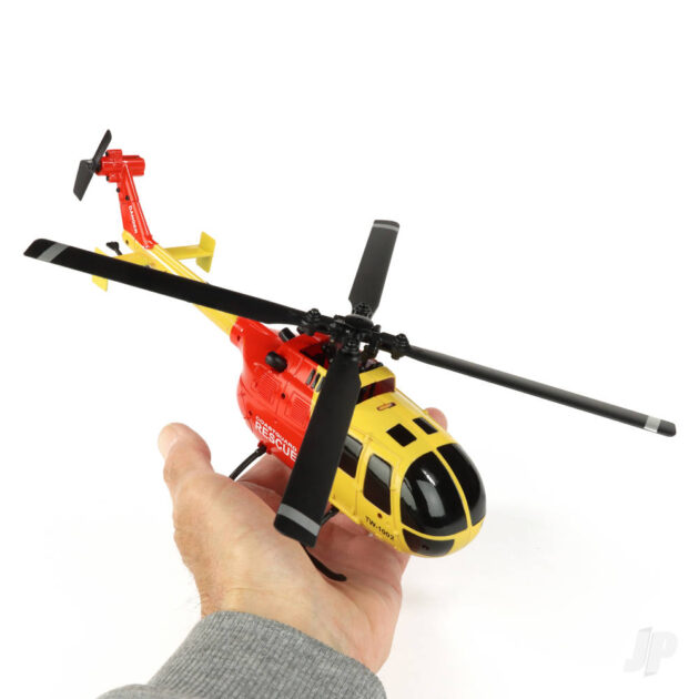 TWISTER BO-105 SCALE 250 FLYBARLESS HELICOPTER YELLOW/RED TWST1002YR