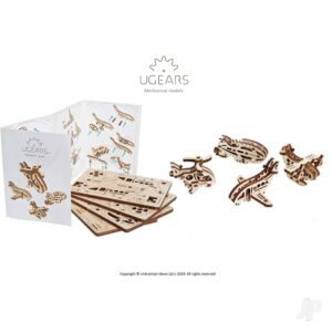 Ugears Fidgets-Aircrafts: Helicopter, Hydroplane, Airship, Airplane UGR70034
