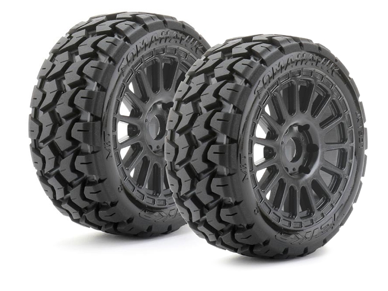 JetKo 1/8 Buggy Extreme Tyre Tomahawk Belted on Black Rim (2)