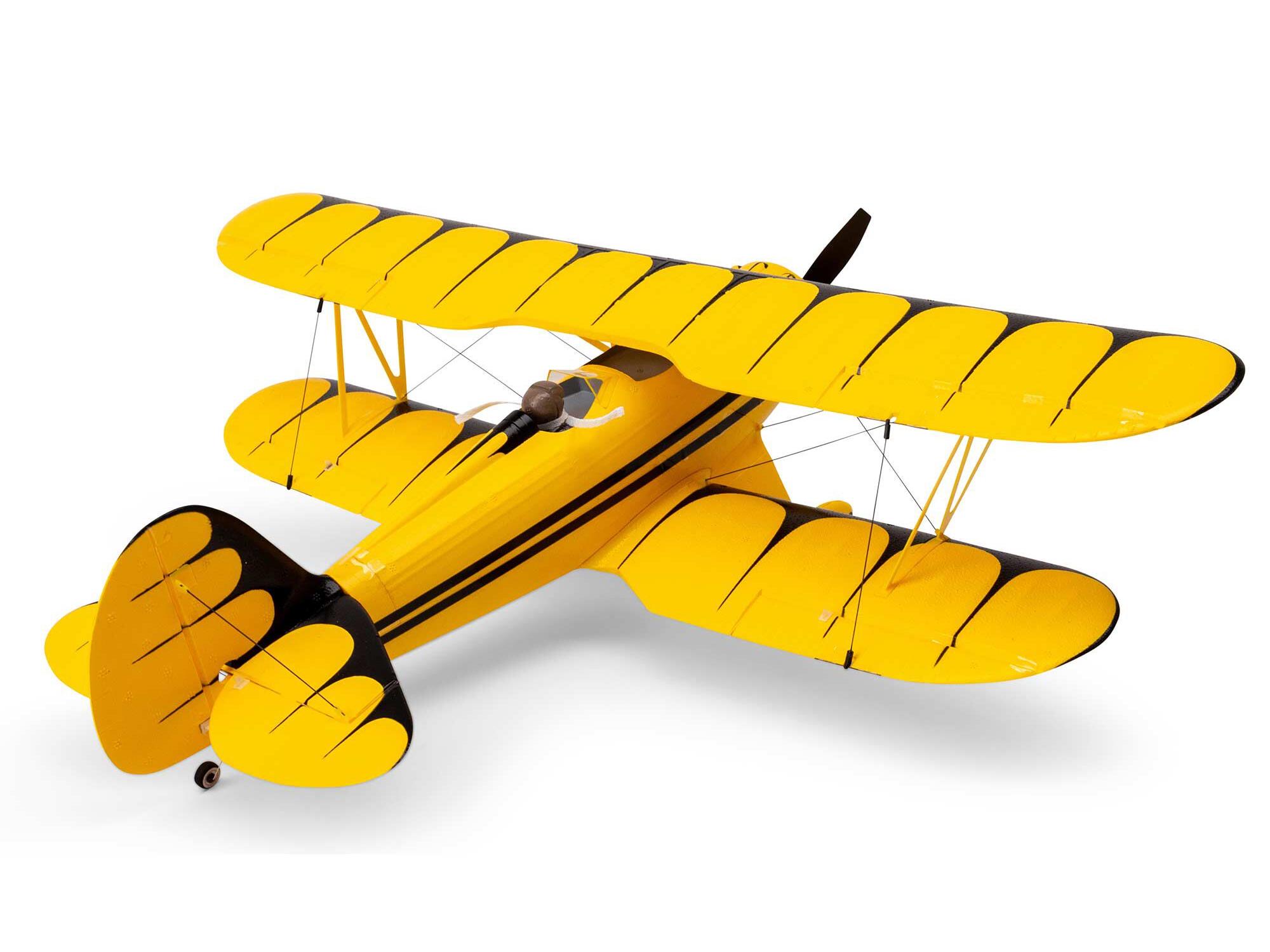 E-FLite UMX WACO Yellow BNF Basic with AS3X and SAFE Select EFLU53550Y