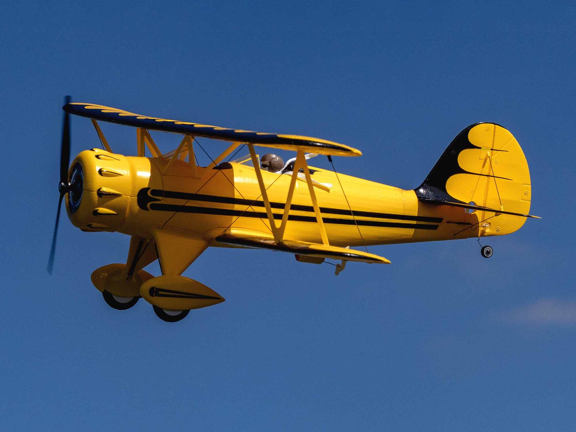 E-FLite UMX WACO Yellow BNF Basic with AS3X and SAFE Select EFLU53550Y