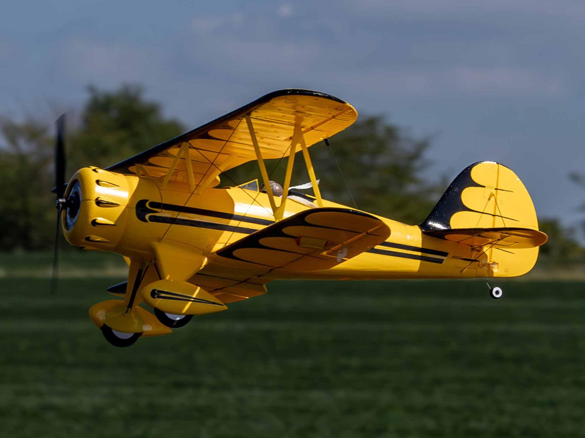 E-FLite UMX WACO Yellow BNF Basic with AS3X and SAFE Select EFLU53550Y