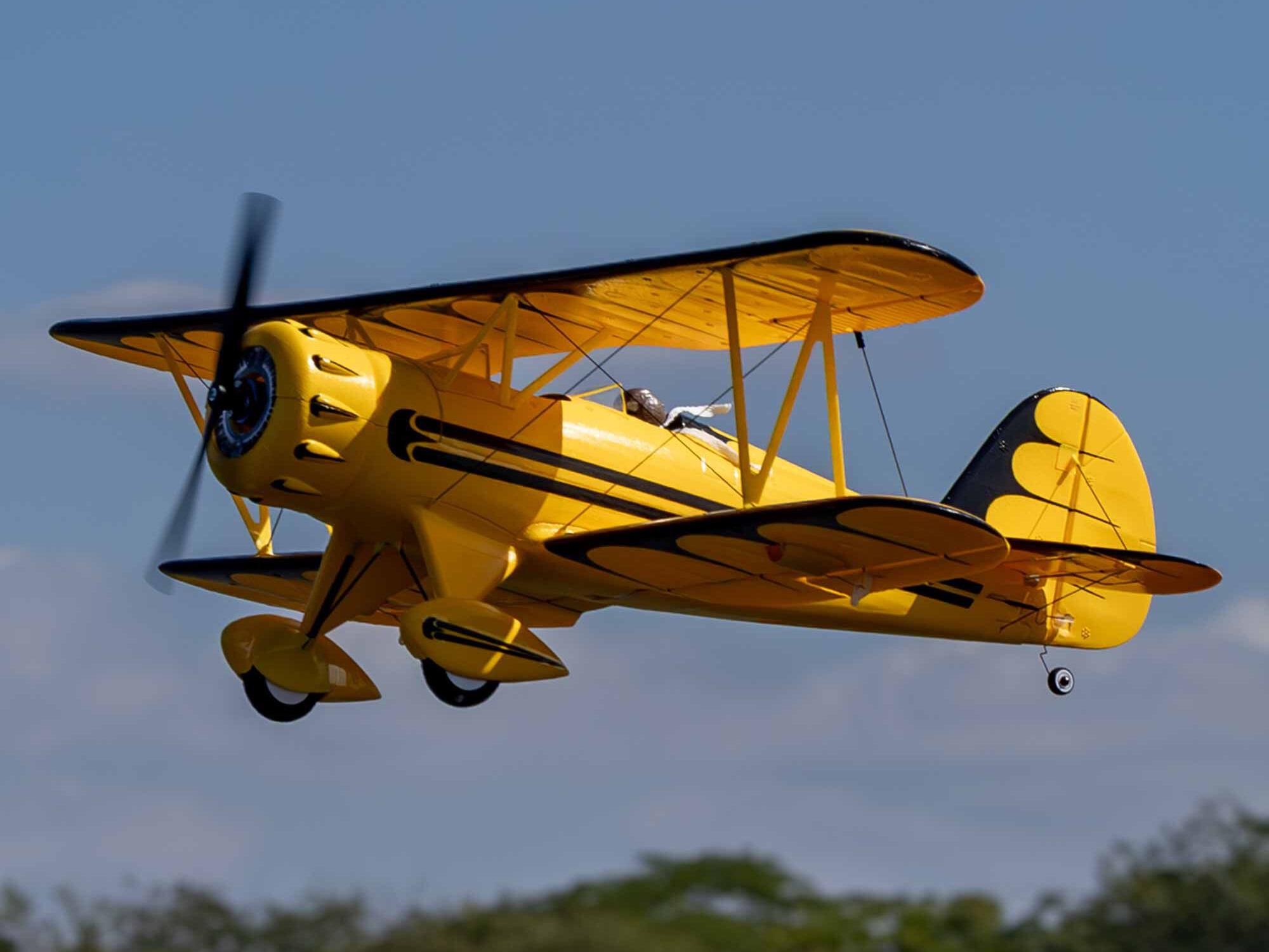 E-FLite UMX WACO Yellow BNF Basic with AS3X and SAFE Select EFLU53550Y