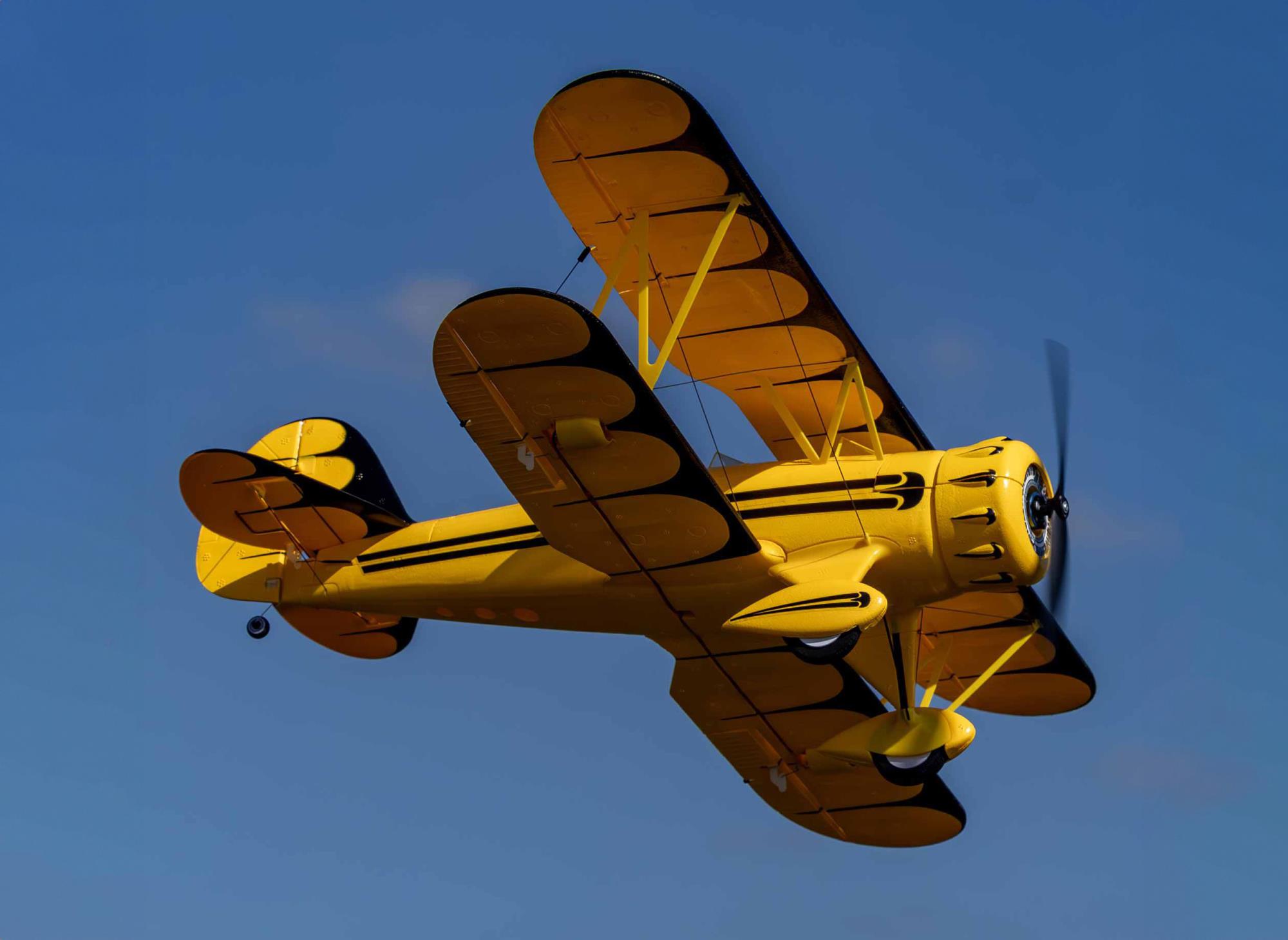 E-FLite UMX WACO Yellow BNF Basic with AS3X and SAFE Select EFLU53550Y