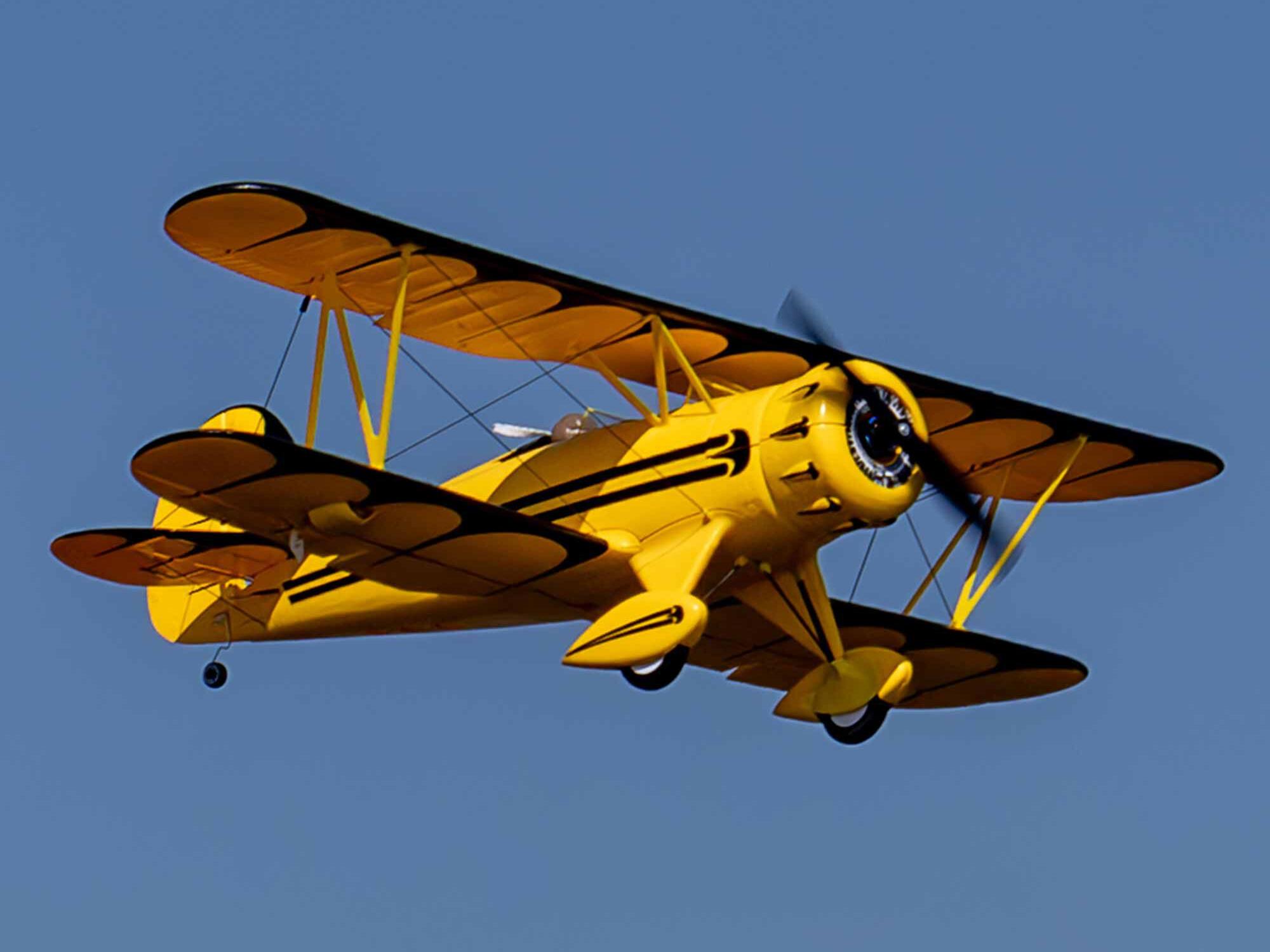 E-FLite UMX WACO Yellow BNF Basic with AS3X and SAFE Select EFLU53550Y