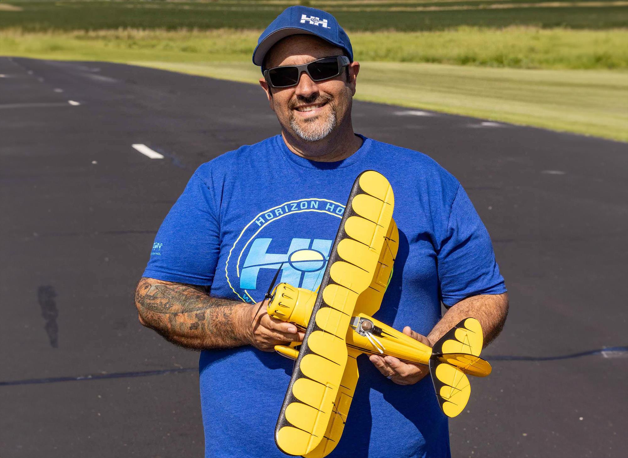 E-FLite UMX WACO Yellow BNF Basic with AS3X and SAFE Select EFLU53550Y