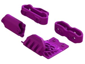 Arrma Gorgon Lower Skid And Bumper Mount Set Purple