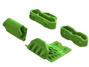 Arrma Gorgon Lower Skid And Bumper Mount Set Green
