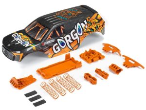 Arrma GORGON Painted Decaled Trimmed Body Set, Orange