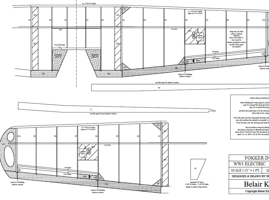 Belair Fokker DVIII - electric scale kit A-BA009