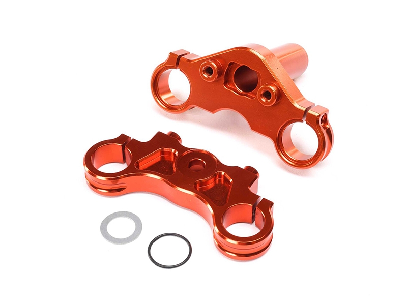 Losi Aluminum Triple Clamp Set, Orange: Promoto-MX