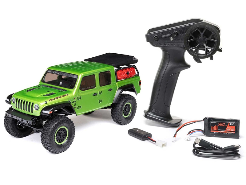 1/24 SCX24 Jeep JT Gladiator 4WD Rock Crawler RTR Green - Image 8