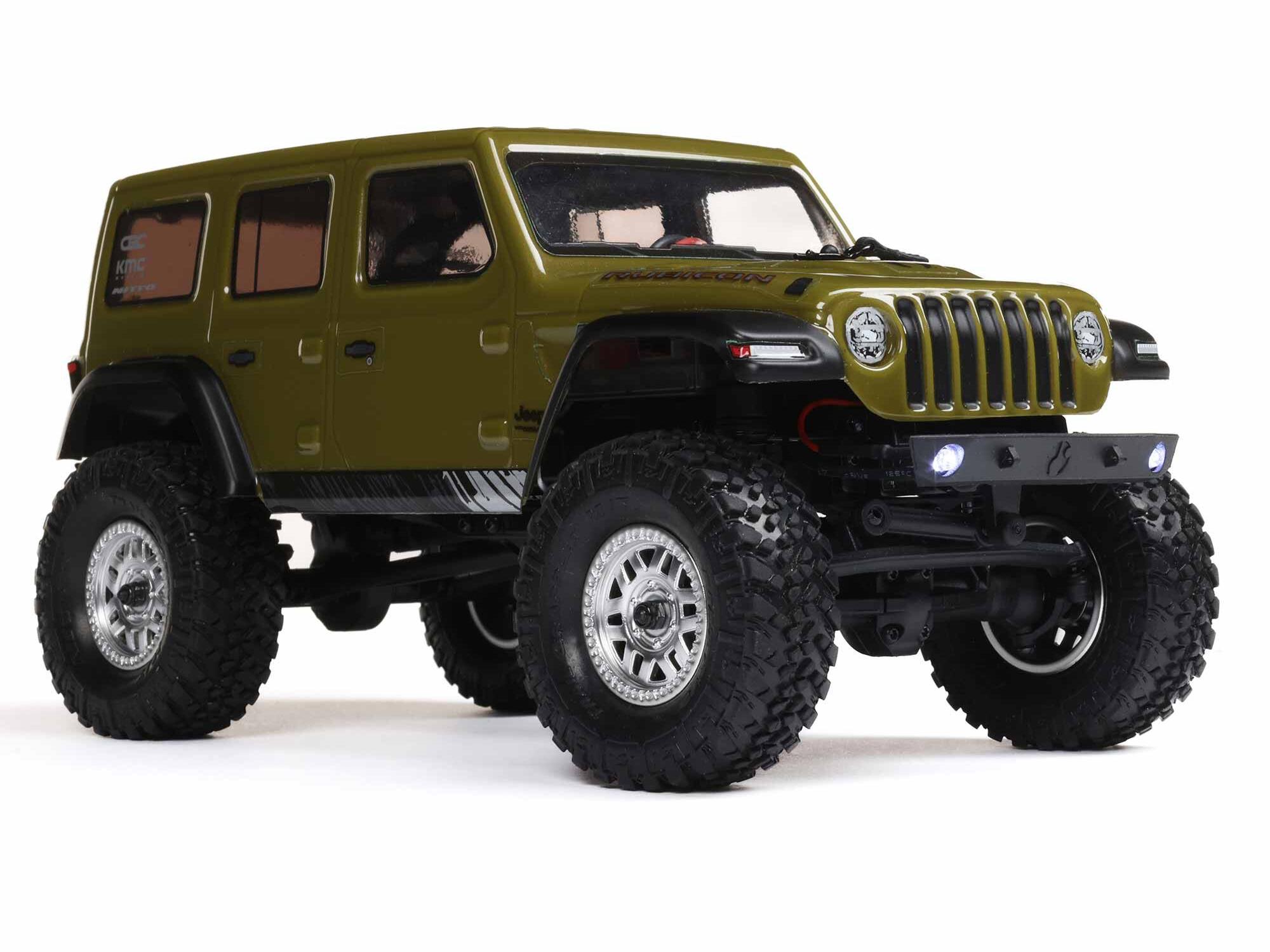 1/24 SCX24 Jeep Wrangler JLU 4WD Rock Crawler RTR Green - Image 8
