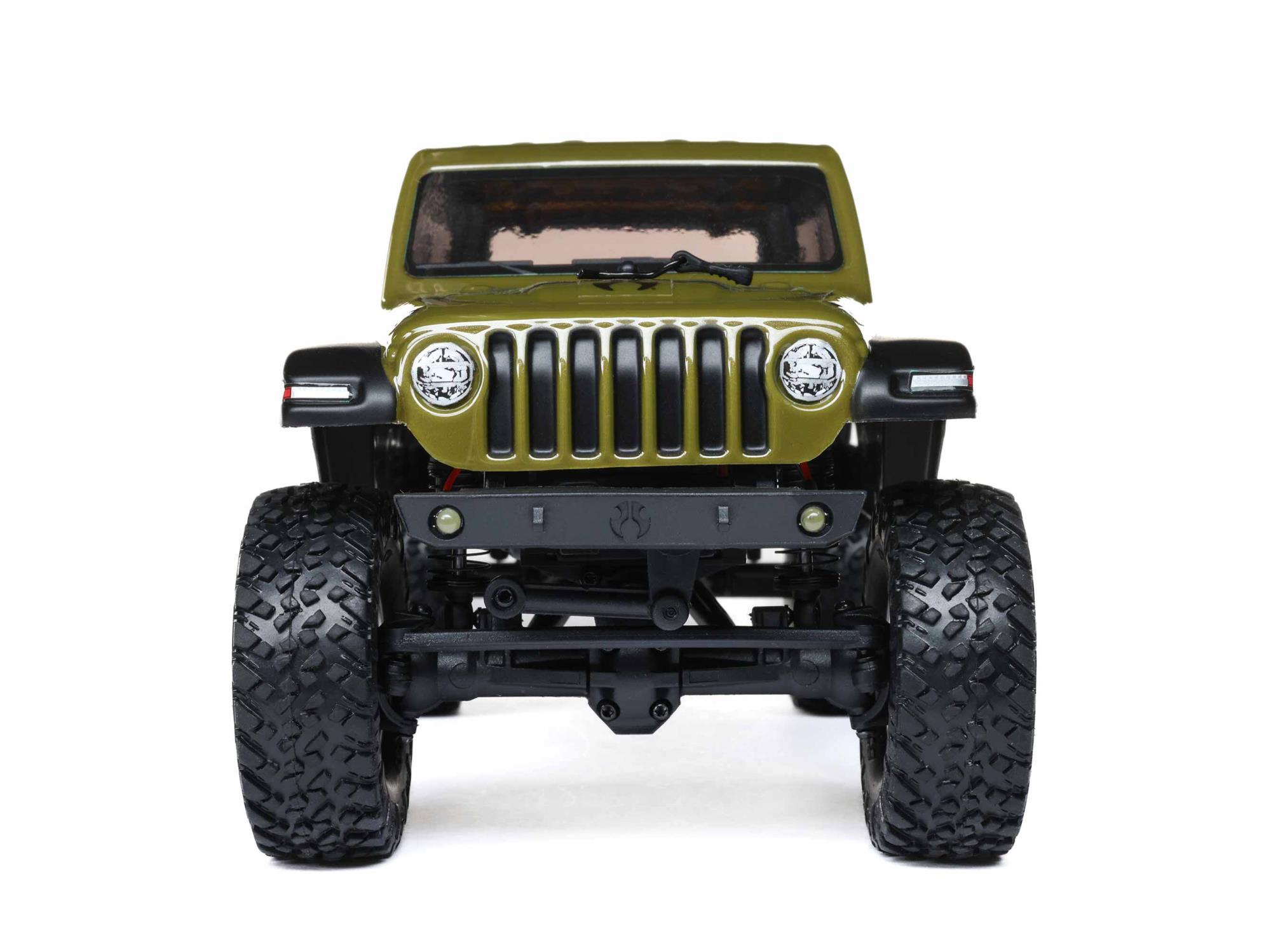 1/24 SCX24 Jeep Wrangler JLU 4WD Rock Crawler RTR Green - Image 6