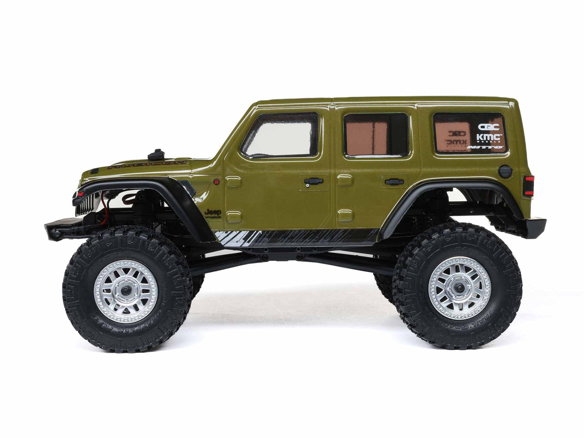 1/24 SCX24 Jeep Wrangler JLU 4WD Rock Crawler RTR Green - Image 5