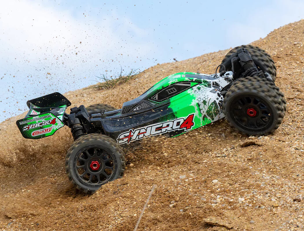 Corally Syncro-4 1/8 Brushless 4S Basher Buggy RTR - Green - Image 12