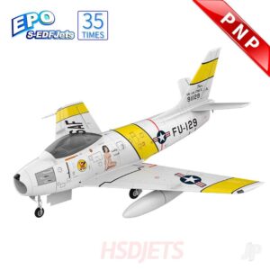 HSD JETS F-86 SABRE 120MM EDF 12S FOAM JET YELLOW RIBBON (PNP) HSDA50020204J