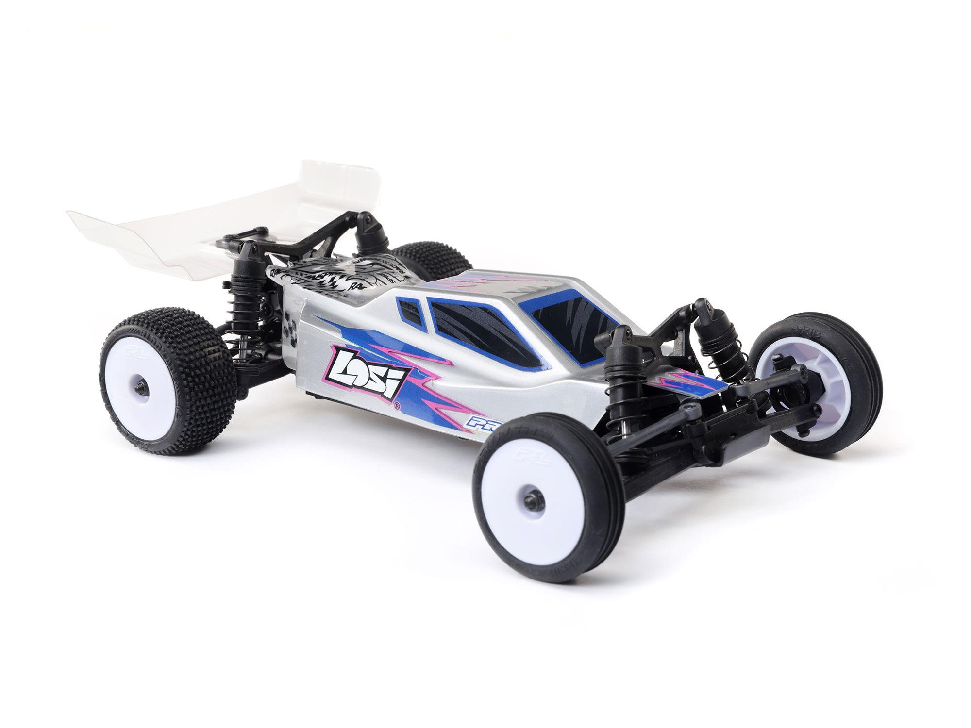 Losi 1/24 Micro-B 2WD Buggy RTR, Silver C-LOS00007T2