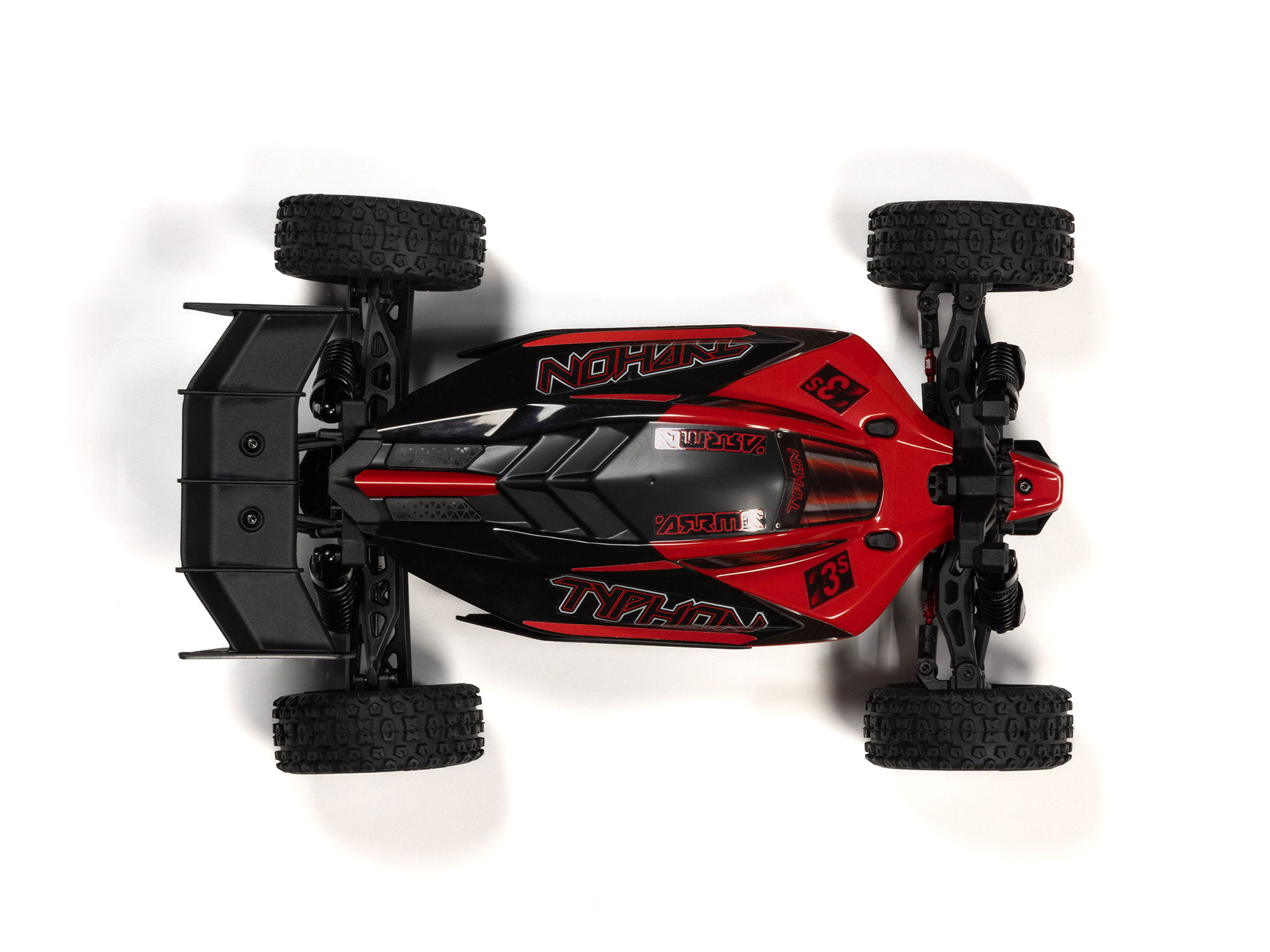 Arrma TYPHON GROM 223S BLX 4X4 with Batt/Charger 1/18 Red C-ARA2306ST1
