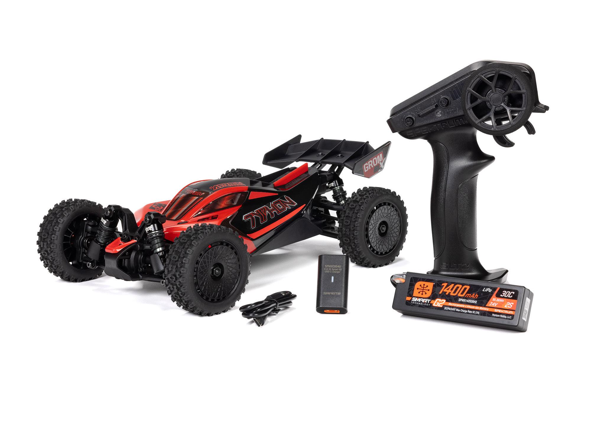 Arrma TYPHON GROM 223S BLX 4X4 with Batt/Charger 1/18 Red C-ARA2306ST1