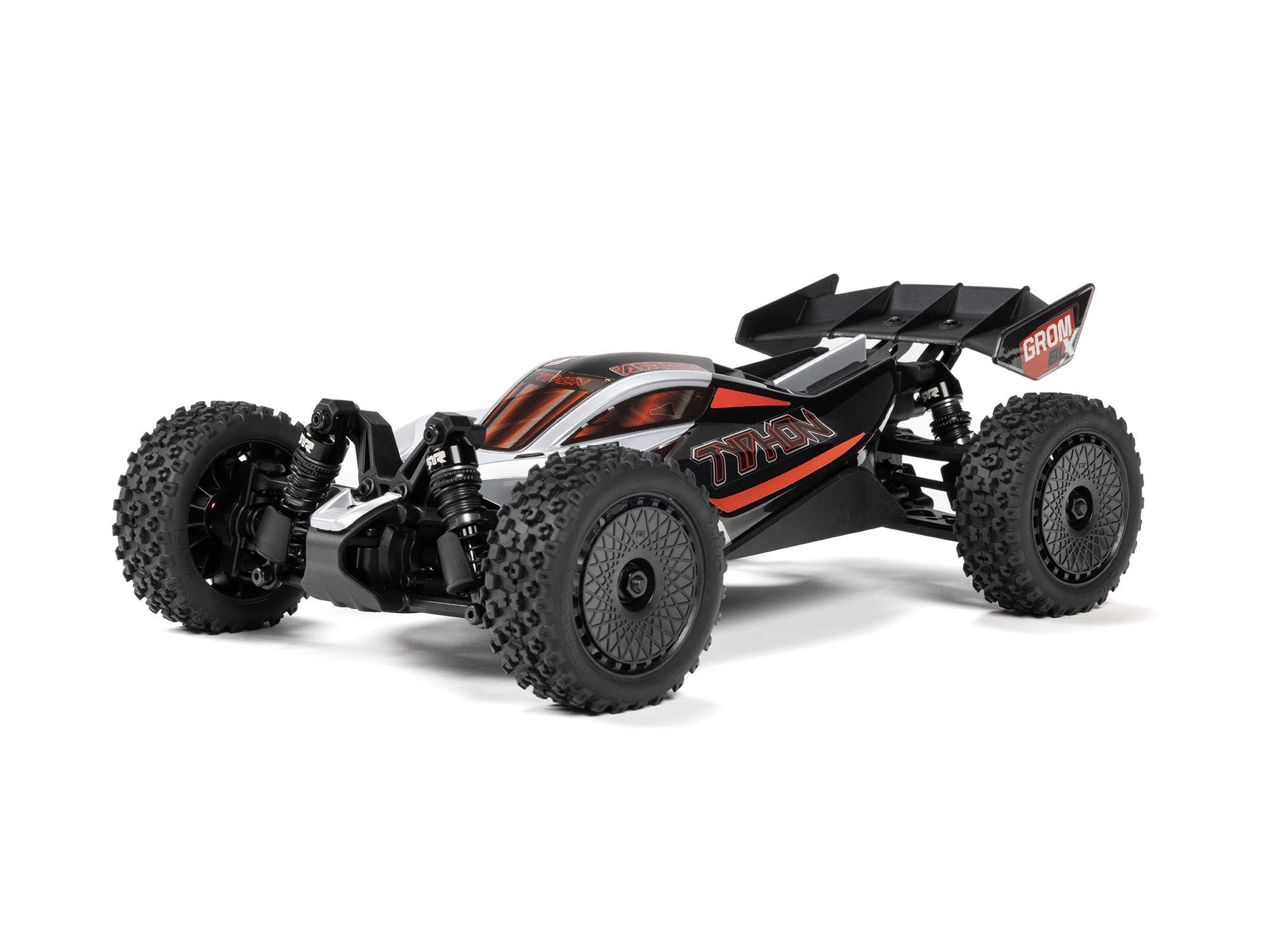 Arrma TYPHON GROM 223S BLX 4X4 (No Batt/Charg) 1/18 Silver C-ARA2306T1