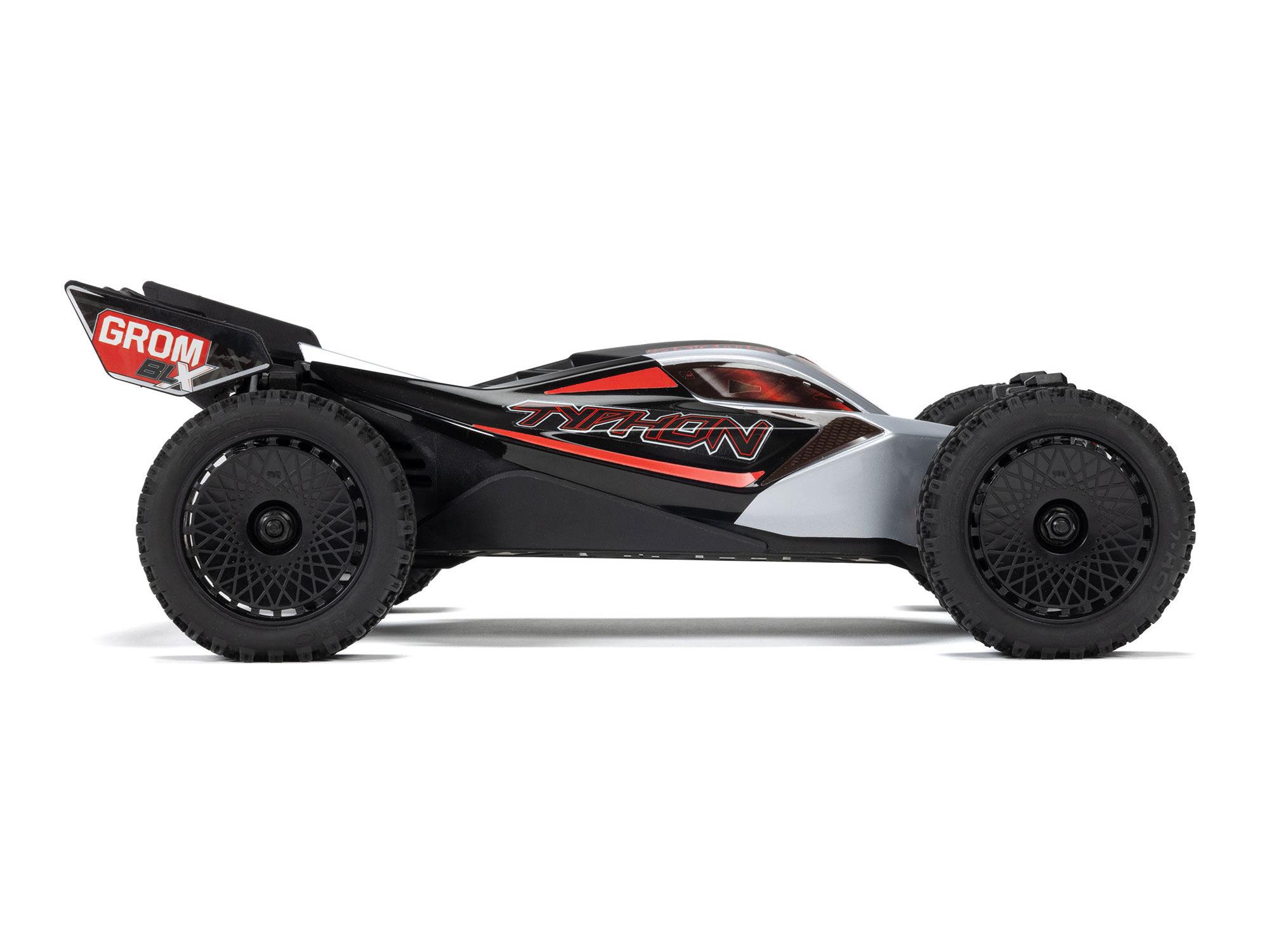 Arrma TYPHON GROM 223S BLX 4X4 (No Batt/Charg) 1/18 Silver C-ARA2306T1