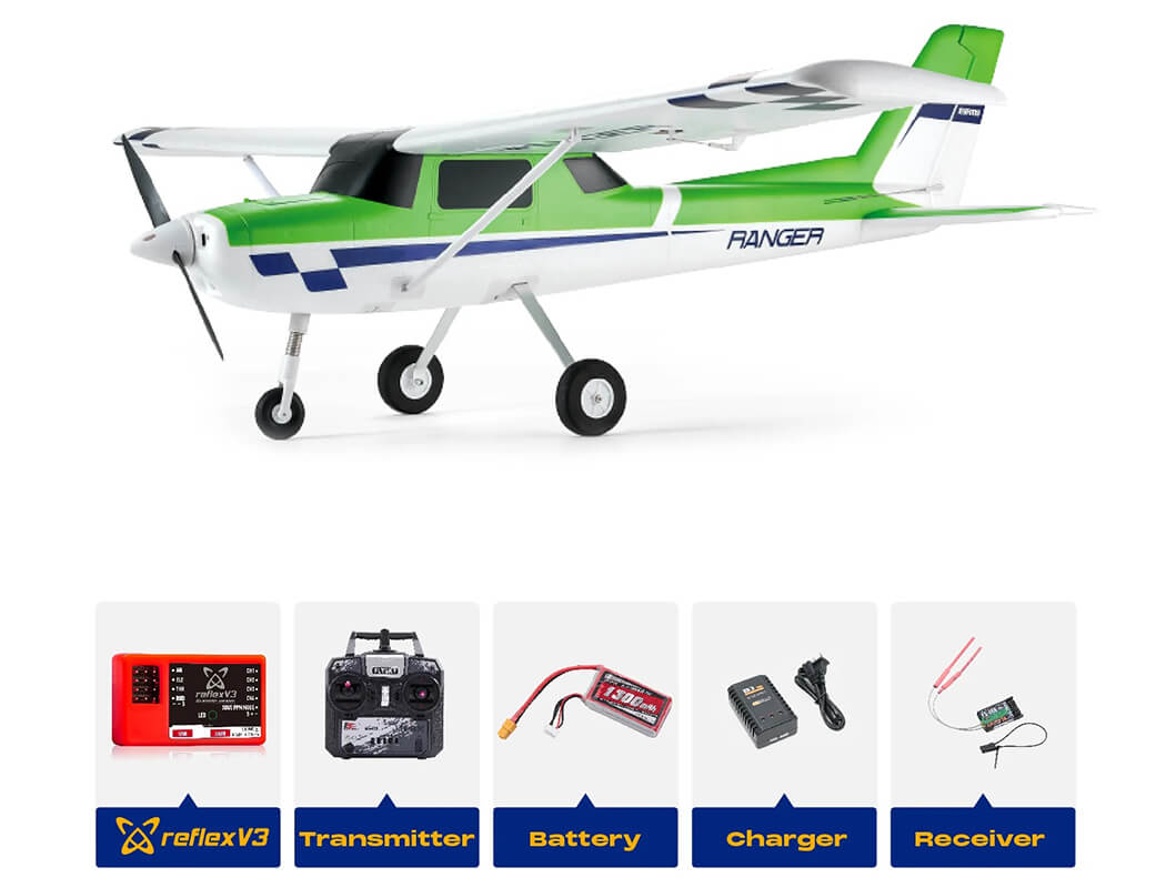 FMS 1220MM RANGER EP RTR GREEN WITH REFLEX V3 FMS147RGN-REFV3 - Image 4