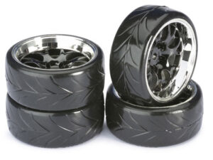 Absima Wheel Set Drift LP Comb / Profile A Black/ Chrome 1:10 (4) 2510040