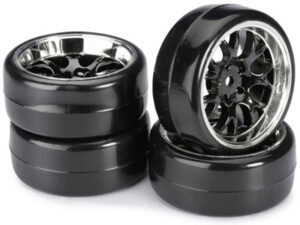 Absima Wheel Set Drift LP Comb / Profile B Black/ Chrome 1:10 (4) 2510041
