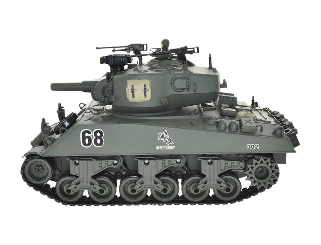 BROTHER TANK RC TANK USA M4A3 SHERMAN GREEN 1:18 BT-828