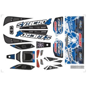 Team Corally Body Decal Sheet Syncro 4 Blue 1pc C-00180-1055-1B