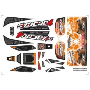 Team Corally Body Decal Sheet Syncro 4 Ornage 1pc C-00180-1055-1O