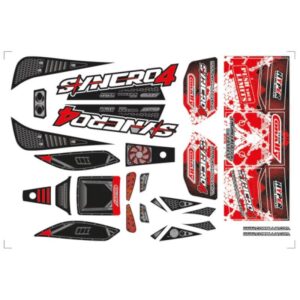 Team Corally Body Decal Sheet Syncro 4 Red 1pc C-00180-1055-1R