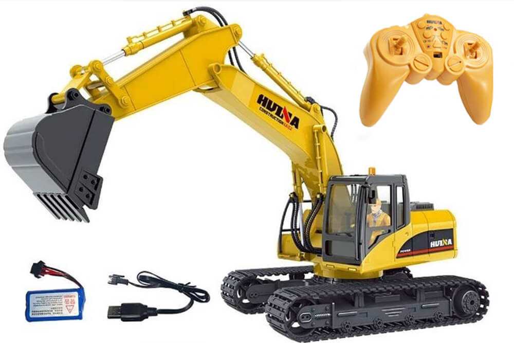Huina 1/14 Scale Rc Excavator 2.4G 15Ch W/Die Cast Bucket CY1535