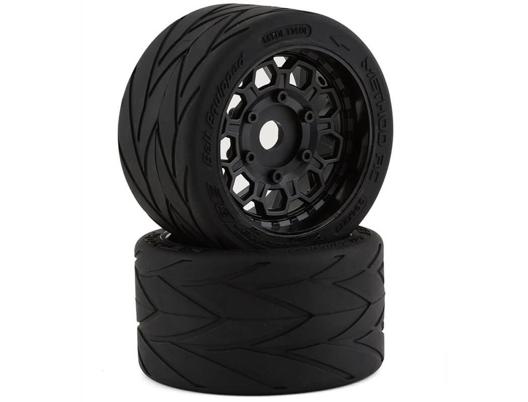 METHOD VELOCITER BELTED ONROAD TYRES ON HIVE RIMS 1/7 45/100 TYRES MTD1400 - Image 2