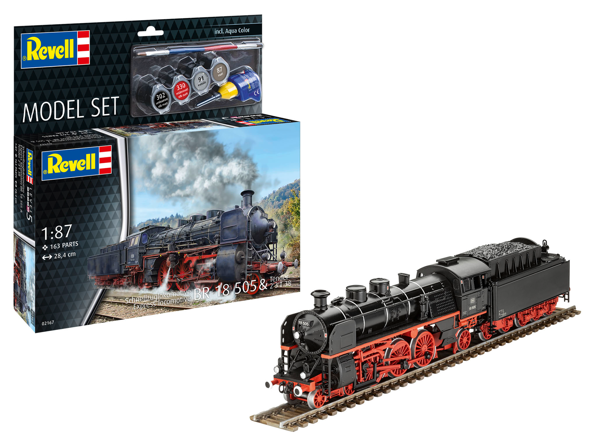 Revell Express train locomotive BR 18 505 with tender 2'3' T38