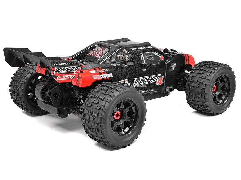 Corally Punisher 4 Brushless 4S Basher Truck RTR - Red C-00292-R