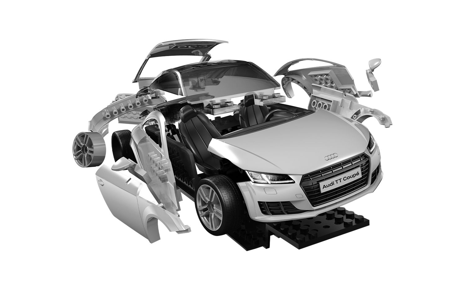 Airfix QUICKBUILD Audi TT Coupe - Blue J6054