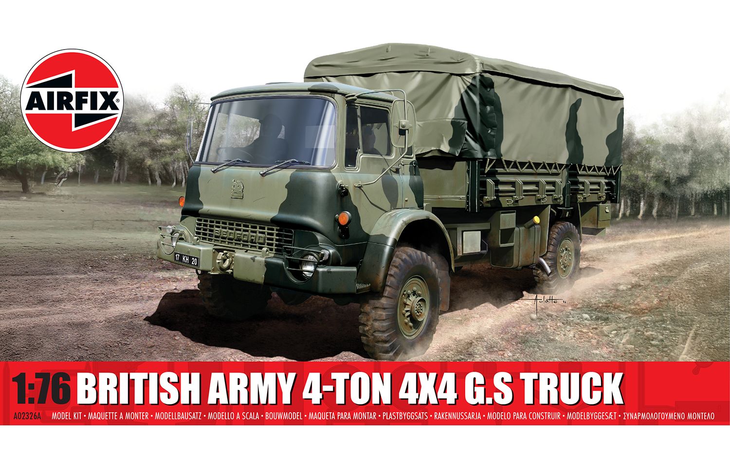 Airfix British Army 4-ton 4 x 4 G.S Truck 1/76 A02326A