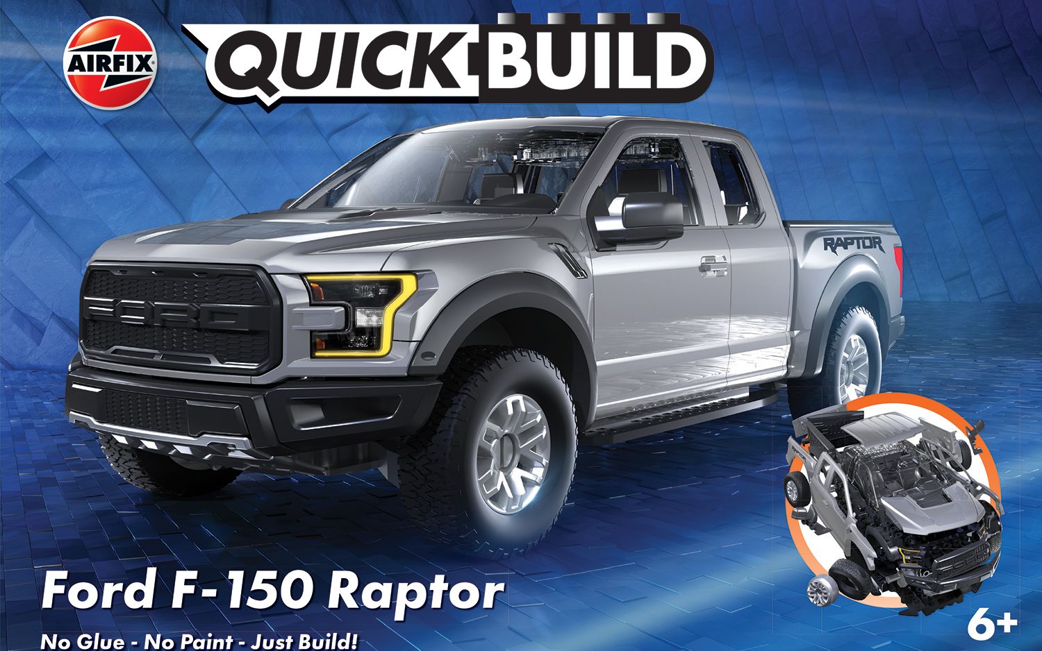 Airfix QUICKBUILD Ford F-150 Raptor - Grey J6053