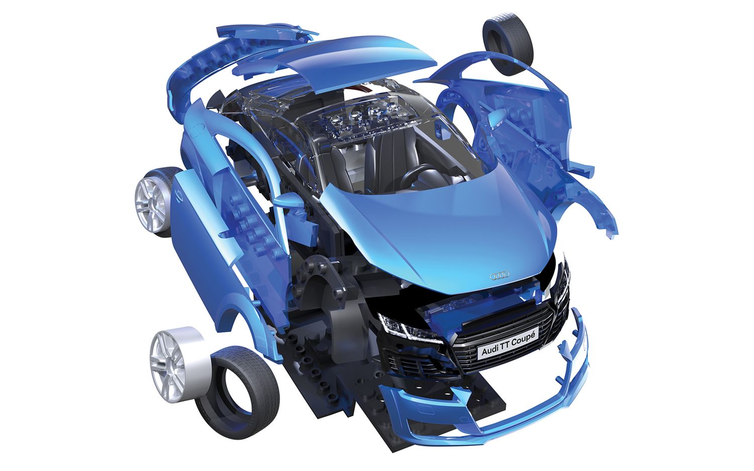 Airfix QUICKBUILD Audi TT Coupe - Blue J6054