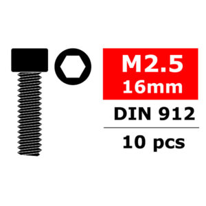 Corally Steel Screws M2. 5 X 16Mm Hex Socket Head 10