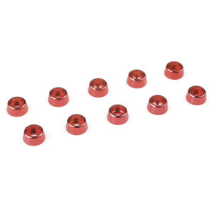 Corally Aluminium Washer For M2.5 Socket Head Screws Od=7Mm Red 10Pcs