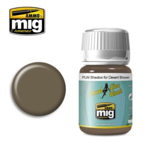 MIG Ammo SHADOW FOR DESERT BROWN PANEL LINE WASH MIG1621