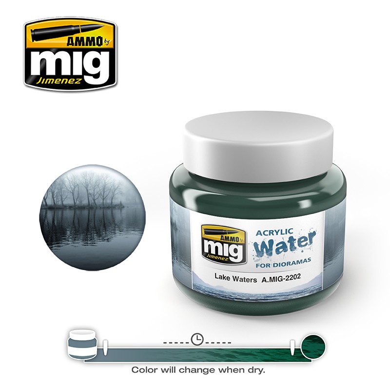 MIG Ammo LAKE WATERS ACRYLIC 250ML MIG2202
